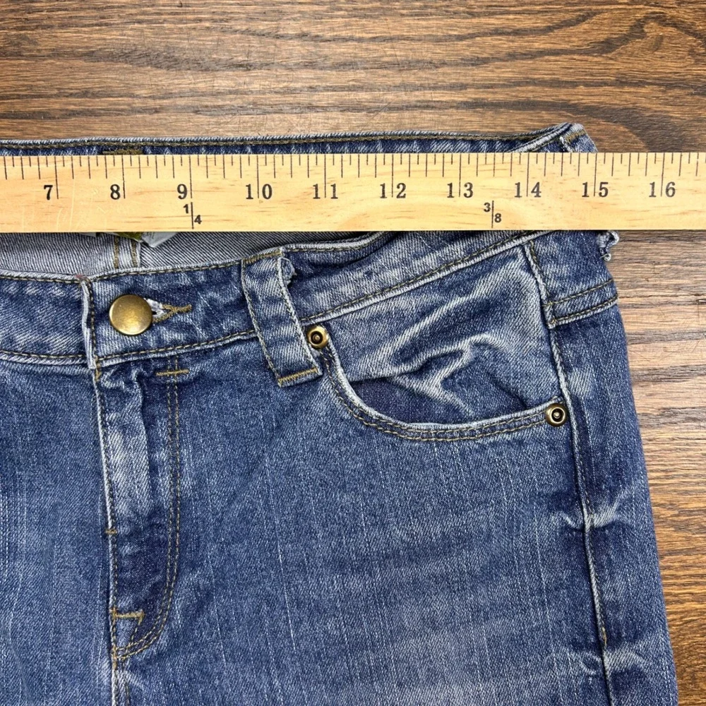 Garnet‎ Hill Womens 2 Straight Leg Jeans Medium Wash Blue Denim